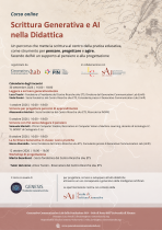 Locandina corso Scrittura Generativa e IA nella didattica